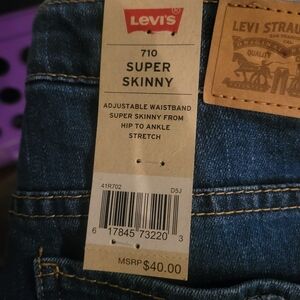 Levi's 710 Super Skinny Jeans - Dark Blue